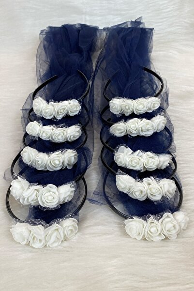 ZEYMERADE تاج وصيفة العروس باللون الأزرق الداكن، تاج حنة الزفاف الليلي وحفلات الزفاف وحفلات العازبة 10 قطع