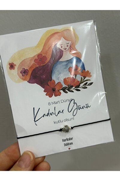 HARİKALAR DÜKKANI Kadınlar Günü Kartlı Bileklik 10’lu
