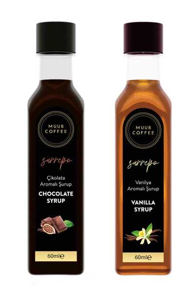 MUUB COFFEE 2 Lİ ÖZEL FORMÜLİZE ŞURUP SERİSİ Çikolata ve Vanilya Şurup (2X60 ml)