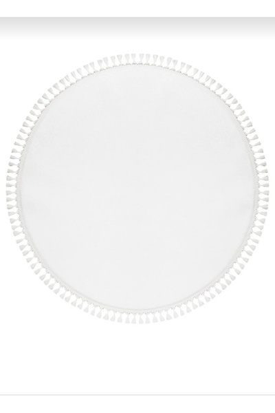 Altun Snow White Altuncarpet - 50*50 Gel Non-Slip Plush Carpet, Multiple Sizes Not Included Fringe