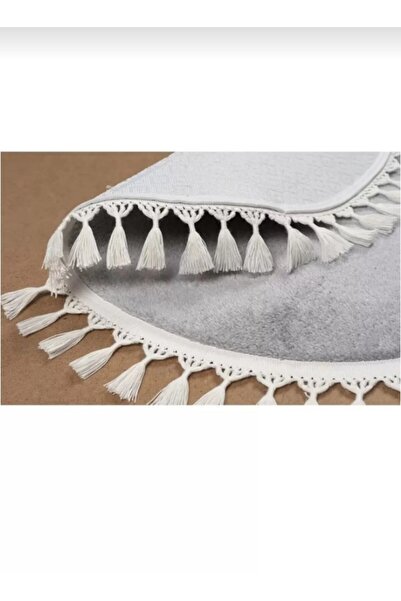 Altun 50*50 Gel Non-Slip Post Plush Carpet - Light Giri Pompom Fringed, Donut Size