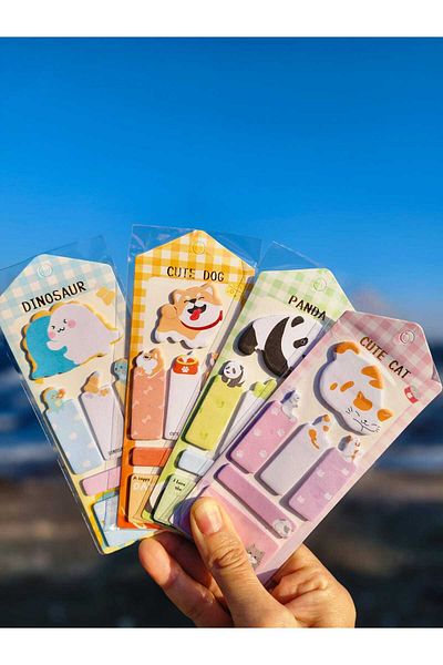 Rota Hediyelik Cat Patterned Post-It Note - Bookmark Index Adhesive Paper, 1 Piece