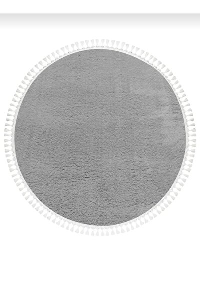 Altun 50*50 Gel Non-Slip Post Plush Carpet - Light Giri Pompom Fringed, Donut Size