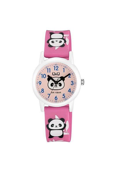 Q&Q V23a-006vy Children's Wristwatch with Pink Silicone Cord