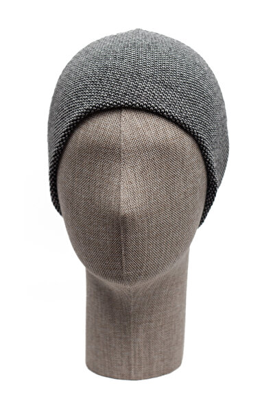 LEAN CAP WINTER WOOL DOUBLE-LAYER BLACK AND WHITE COLOR BEANIE