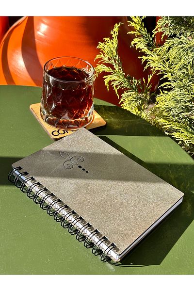 esamore concept Custom Your Name Wooden Covered Agenda Notebook Diary, Spiral Wooden Covered Notebook, Memory Book