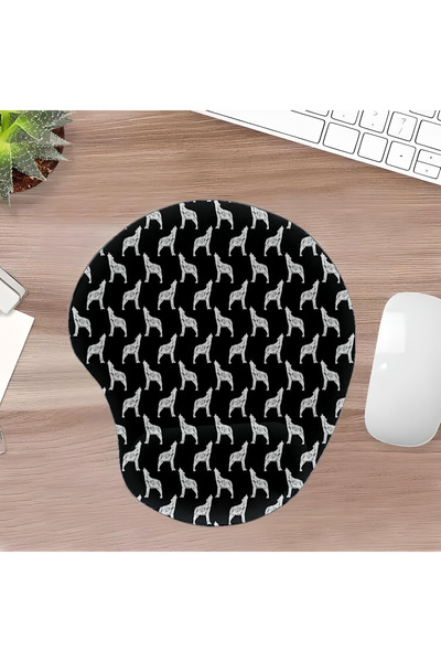 UcuruStore Uluyan Kurtlar Covoraș de mouse oval cu decupaj și suport pentru î...