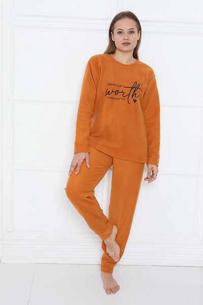 FAMES PİJAMA Women's Fleece Pajama Set - Personality Quality