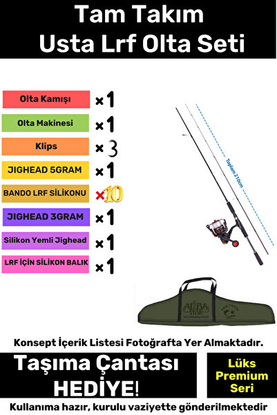 Carlburn Özel Üretim Şık Taşıma Çantalı Hazır Kurulu Tam Takım Usta Lrf Olta ...