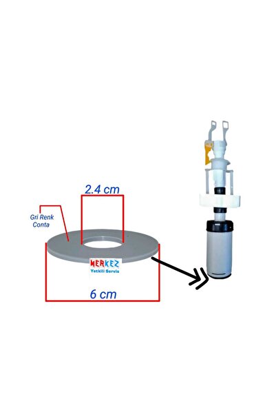 Çeşitli Serel Gömme Rezervuar 6 cm İç Takım Boşaltma Grubu Göbek Alt Contası