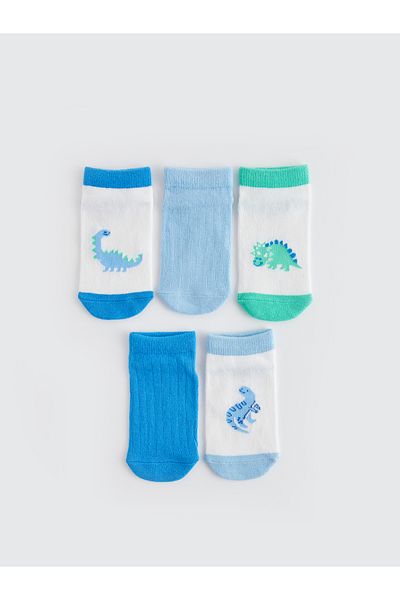 LC Waikiki Patterned Baby Boy Booties Socks Pack of 5