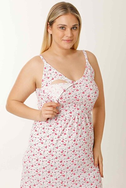 par lingerie pl PREGNANT LOHUSA NIGHTWEAR WITH STRING HEART WHITE