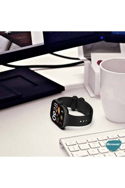 Microsonic Xiaomi Mi Band 8 Pro Kordon Silicone Sport Band Siyah