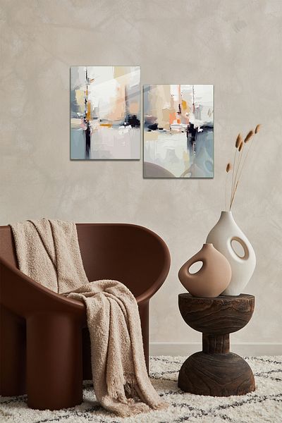 Decorita Glass Table |   Romantic Series |   Set of 2 |   Rainy Street |   30cm X 40cm
