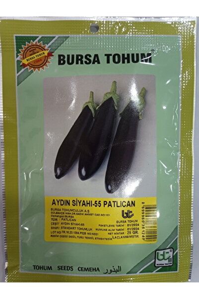 Bursa Tohumculuk Aydın Siyahı Patlican Bursa Tohum 25GR