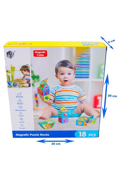 KIZILKAYA Kızılkaya 18 Pieces Magnetic Intelligence Cube Hd351A