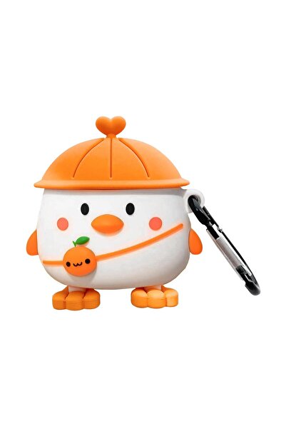 Microsonic AirPods 1. Nesil / 2. Nesil Uyumlu  Kılıf Cartoon Figürlü Silikon Crtn-Fgr-Lvly-Dck