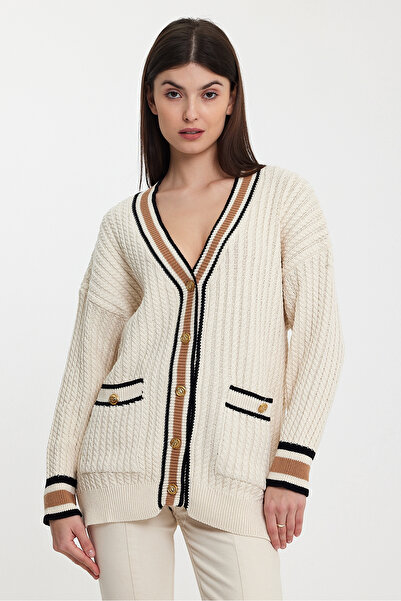 ALEXANDERGARDI سترة تريكو مخططة على الياقة (A92021-S)