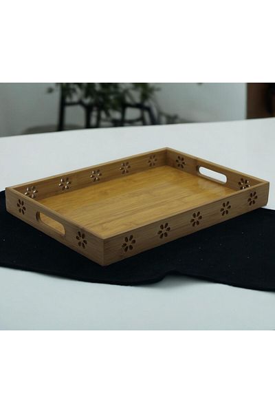 Kotia Home BAMBOO DECORATED TRAY (LARGE)