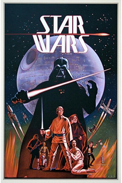 512 STORE Star Wars Retro Film Afis 30x42 Cervevesiz Duvar Poster