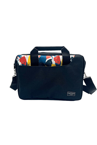 Differ Studio 13-14'' Inç Fırça Desen Siyah Unisex Laptop/Macbook/Notebook/Bilgisayar/Evrak Çantası