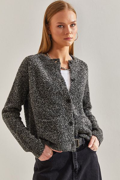 Bianco Lucci Cardigan Boucle cu nasturi pentru damă20234520