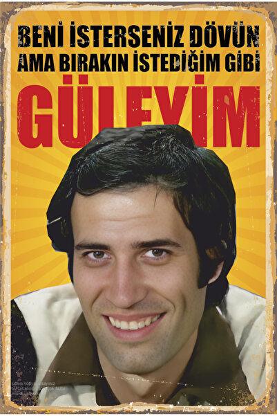 Hayat Poster kemal sunal türk sineması yeşilçam portre replik retro ahşap poster