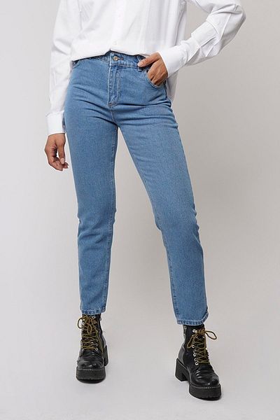 Geppetto Pantaloni Mom Jean albastru mediu de damă