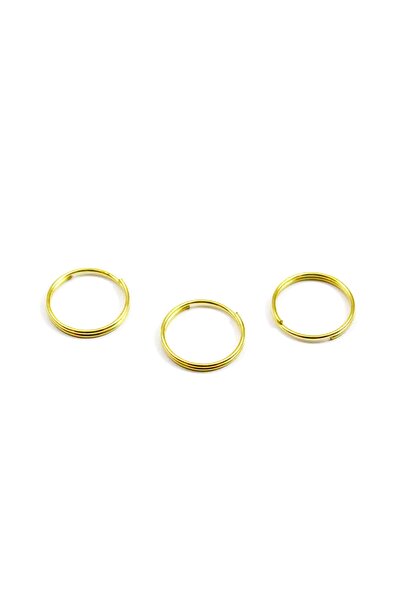 yfhobi 20 Adet - 18 Mm Anahtarlık Halkası, Anahtarlık Klipsi, Sarı Kaplama