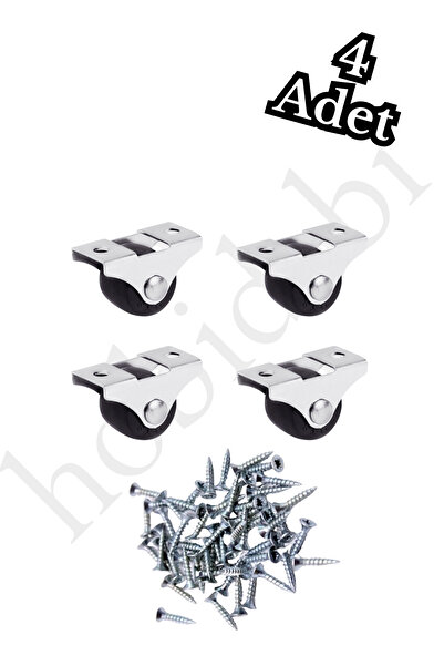 HOBİDABİ Tekerlek Mini Sabit Mobilya Sehpa Komidin Tekeri No:100 60 Kg