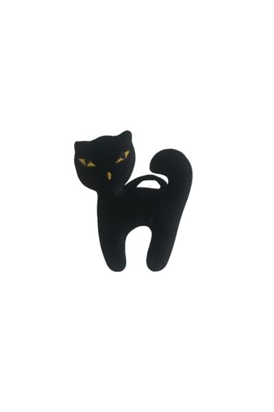 BERG Плюшена котка с черна катарама