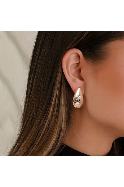 Ervalina Italyan Bottega Tombul Küpe 1405 Gümüş Rengi