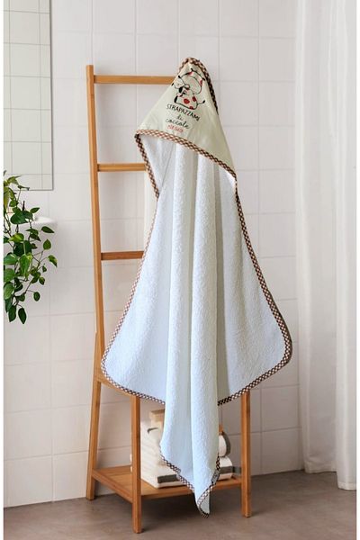 Alpar Tekstil Cotton Soft Girl-Boy Newborn/Baby Bath Towel Swaddle / Cow Möö
