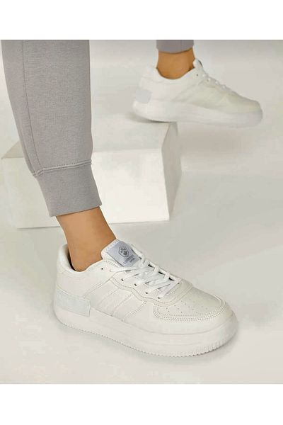 lumberjack PANTOfi TENISI PANTOfi FEMEI, ALB, STIL SPORTIV, TALPA GROSA, CU SPUMA MEMORICA, FREYA