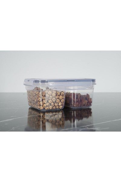 Viyalente 2 Compartment Multi-Purpose Food Storage Container, Lc-524 Nutrition Container Fresh Box 3-Piece