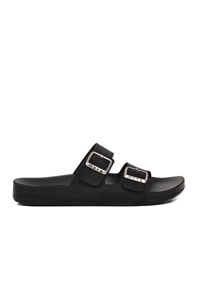 Muya 31410 Nova Black Men's Double Striped Slippers