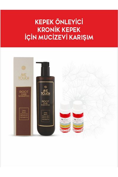 AVE TOUCH Root Care Shampoo + Ave Touch Mountain Strawberry and Anti-Dandruff Zinc Potion Set
