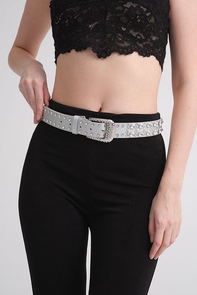 ZAHAROFF Curea de damă din argint cu piatră de cristal, centură de blugi, centură de rochie, centură de haină, centură de cămașă