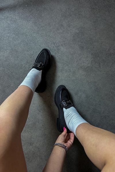 SHOEBELLAS Дамски мокасини с плетена катарама Charles Black