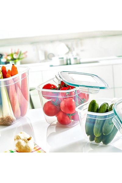 Viyalente Fresh Box Deep Square Set of 3 Storage Container Lc360 Lc360