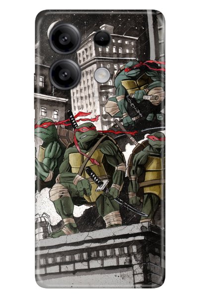 senada Xiaomi Redmi Note 13 5g Compatible Case Uv Printed Silicone Ninja Turtles