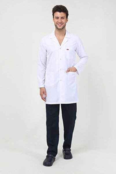 TIPTEKS Erkek Gömlek Yaka Orta Boy Doktor - Öğretmen Önlüğü