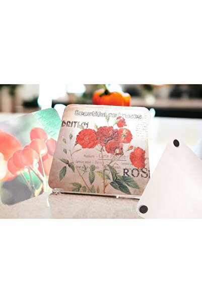 ÇEÇEN HOME (1 ШТ.) Дерев'яна підставка з візерунком, не ковзає, 19x19 см