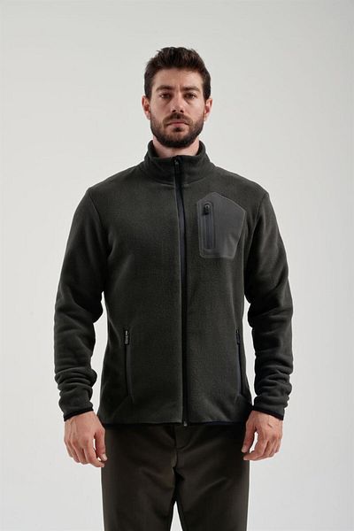 Exuma Men's Khaki Full Zipper Fleece 2312003