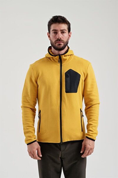 Exuma Erkek Camel Tam Fermuarlı Sweat 2312250