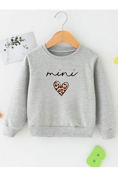 GYES Crew Neck Printed Children's Sweatshirt 3 Thread Raster Unisex