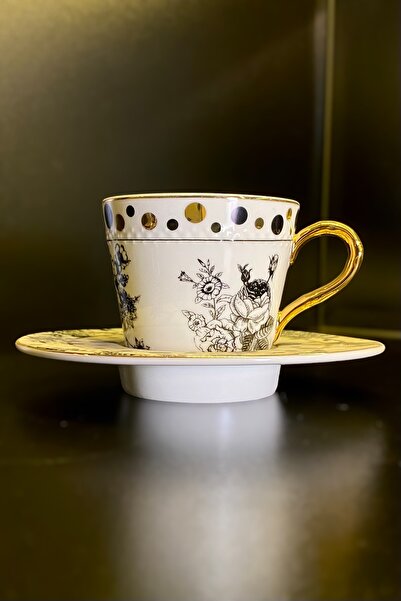 Lucky Art Milana Bone Coffee Cup Set for 2 People