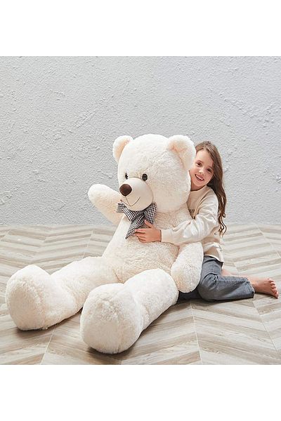 Sole Plush Bear 120 cm Cute Plush Bear with Bow Tie - Premium Fabric Large Plush Teddy Bear