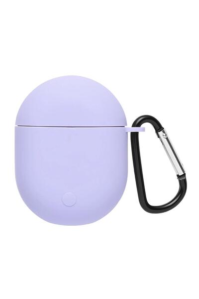 Microsonic Xiaomi Redmi AirDots 3 Pro Kılıf Askılı Mat Silikon Lila