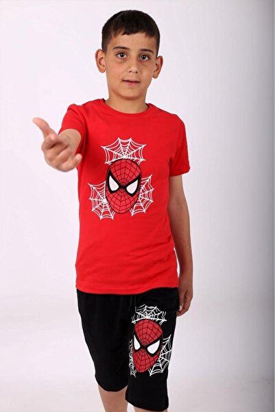 COSBA kids wear Spiderman Printed Cotton Boys' (top-bottom) Suit